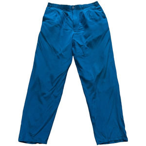 Pronti Collection by Phita l Teal Blue Silk Pants Size L